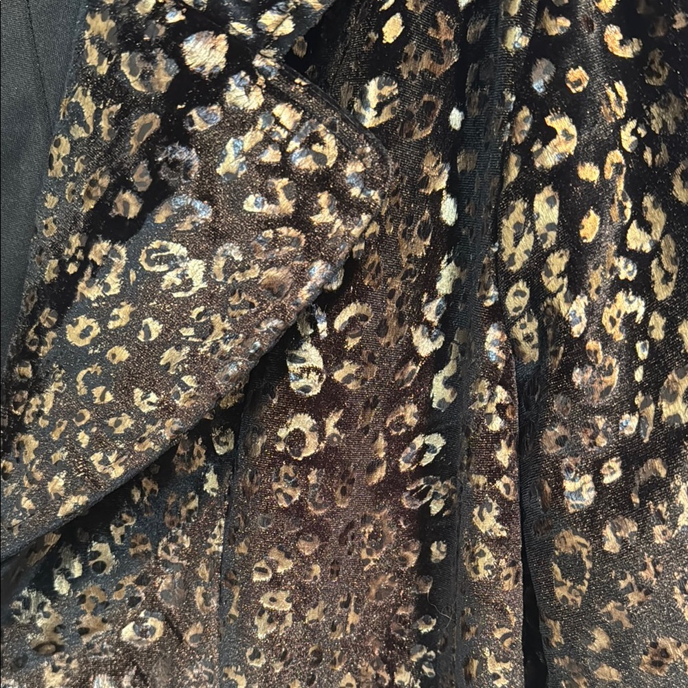 Leopard Print Cape Jacket 1X - Picture 4 of 4
